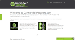 Desktop Screenshot of cannondaleanswers.com