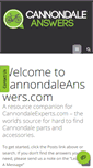 Mobile Screenshot of cannondaleanswers.com